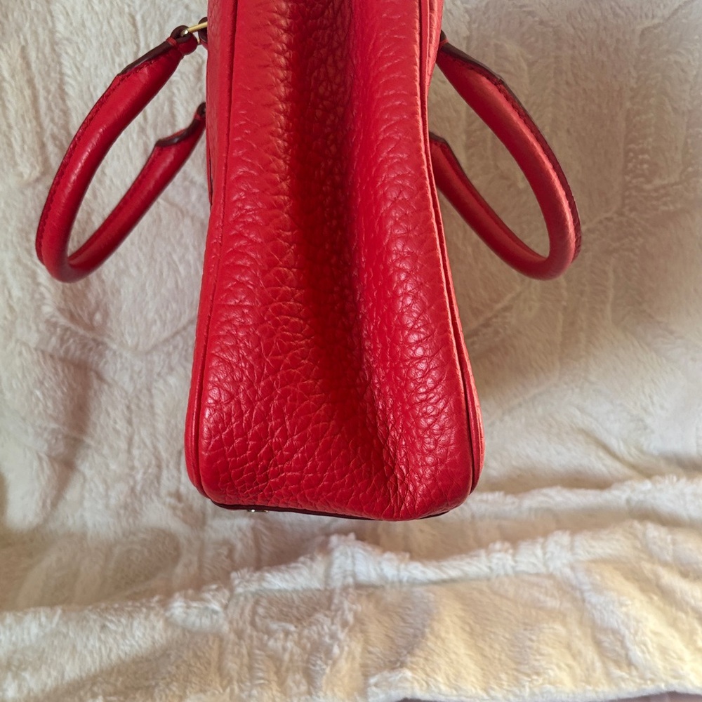 kate spade vibrant red pebbled leather satchel - Picture 6 of 16